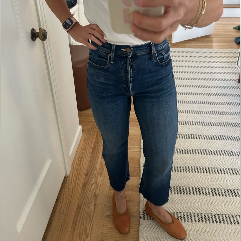 MOTHER Dark Blue Ankle Jeans